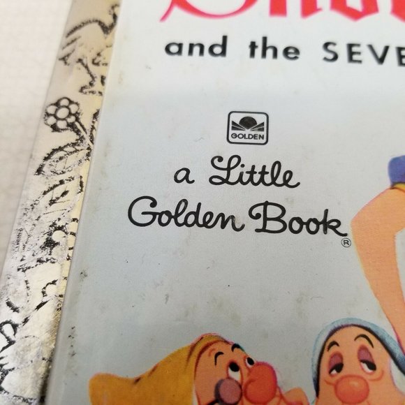 Disney Snow White Seven Dwarfs Little Golden Book 1948 Hardcover - Picture 6 of 6